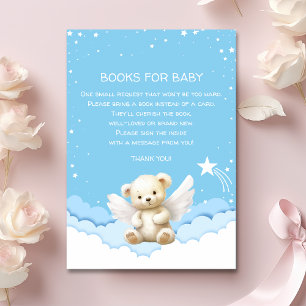 Carte D'accompagnement Angel Teddy Bear sur les nuages Livres pour bébé B