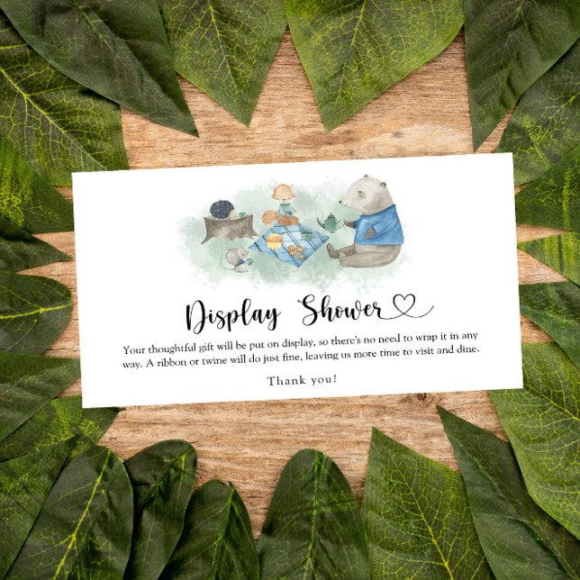 Carte D'accompagnement Animaux de bois - Affichage Douche (Créateur téléchargé)