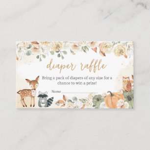 Carte D'accompagnement Animaux de bois Baby shower Citrouille Déchets Raf