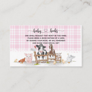 Carte D'accompagnement Animaux de ferme Baby shower I Anniversaire
