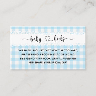 Carte D'accompagnement Animaux de ferme Baby shower I Bleu d'anniversaire