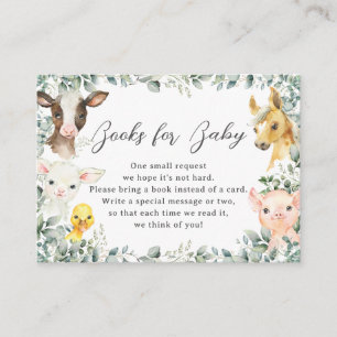 Carte D'accompagnement Animaux de ferme Verdure Barnyard Livres pour bébé