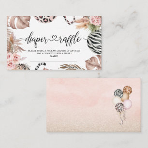 Carte D'accompagnement Animaux de fête Empreinte de léopard Jungle Wild b