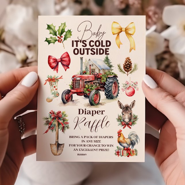 Carte D'accompagnement Animaux de la ferme d'hiver Charbon de Noël (Créateur téléchargé)