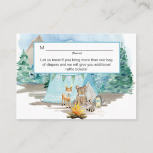 Carte D'accompagnement Animaux de la forêt Cerf Ours Floral Garçon Baby S