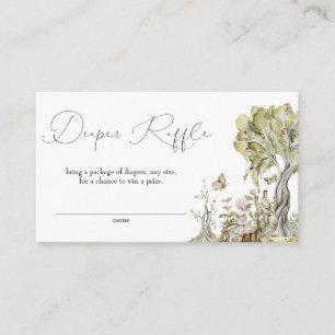 Carte D'accompagnement Animaux forestiers de bois Baby shower Déchets Raf