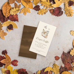 Carte D'accompagnement Animaux forestiers de bois Baby shower Déchets Raf