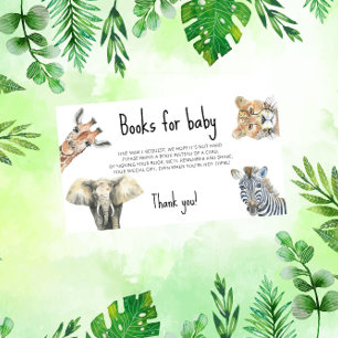 Carte D'accompagnement Animaux Safari - livres pour bébé