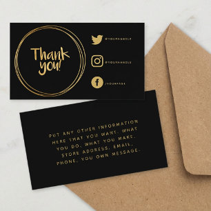 Carte D'accompagnement Anneaux d'or merci Liens sociaux appréciation