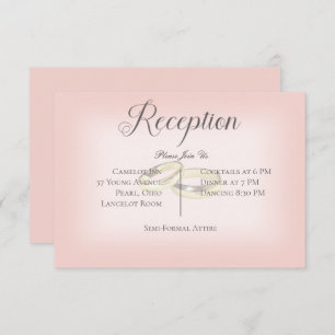 Carte D'accompagnement Anneaux Mariages d'or sur la réception de mariage