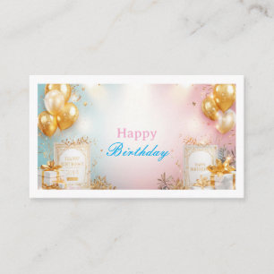 Carte d'accompagnement anniversaire Ballon Doré