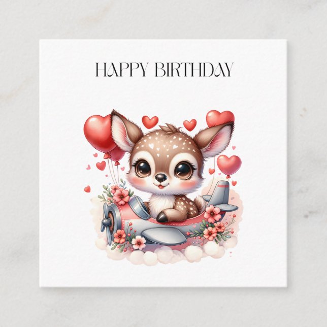Carte D'accompagnement Anniversaire de Deer Pilot (Devant)
