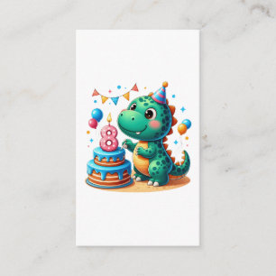 Carte D'accompagnement Anniversaire de Dino 8 ans