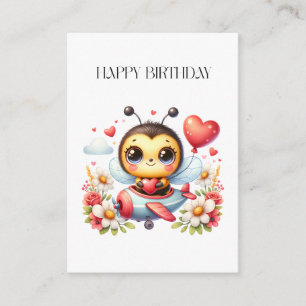 Carte D'accompagnement Anniversaire de Pilote Abeille
