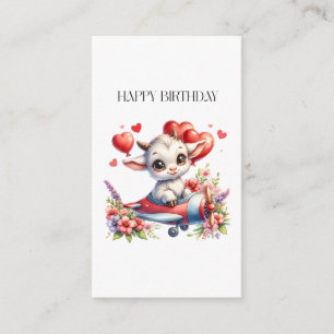 Carte D'accompagnement Anniversaire de Pilote Chèvre