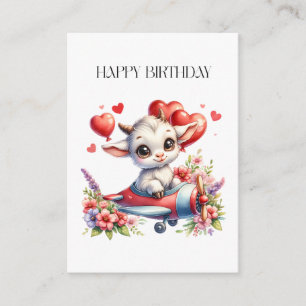 Carte D'accompagnement Anniversaire de Pilote Chèvre