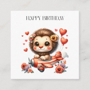Carte D'accompagnement Anniversaire Lion Pilote