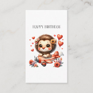 Carte D'accompagnement Anniversaire Lion Pilote