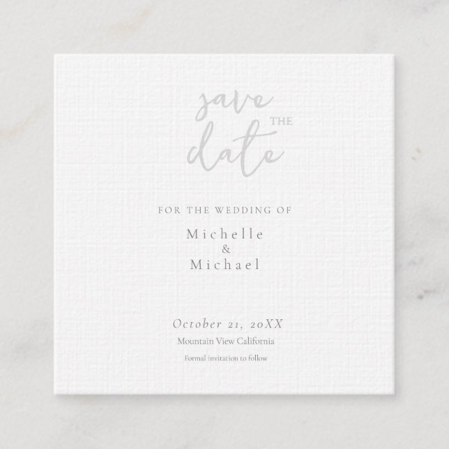 Carte D'accompagnement Appel de script Calligraphie Mariage Moderne Enreg (Devant)