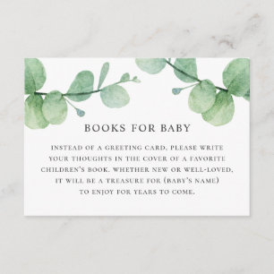 Carte D'accompagnement Apportez le livre pour la demande de bébé. Aquarel