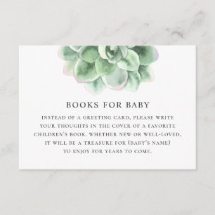 Carte D'accompagnement Apportez le livre pour la demande de bébé. Aquarel