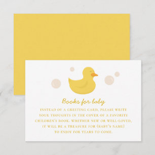 Carte D'accompagnement Apportez le livre pour la demande de bébé. Jaune m