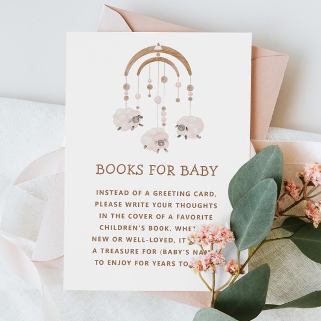 Carte D'accompagnement Apportez un livre | Demande de Baby shower pour le (Créateur téléchargé)