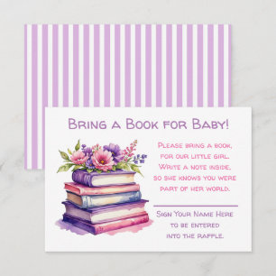 Carte D'accompagnement Apportez un livre pour bébé   BABY SHOWER