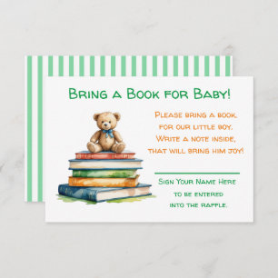 Carte D'accompagnement Apportez un livre pour bébé   BABY SHOWER