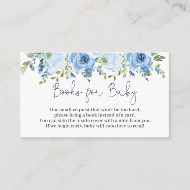 Carte D'accompagnement Apportez un livre pour bébé garçon (Devant)