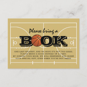 Carte D'accompagnement Apportez un livre   Super Baby-Shower Basket-ball