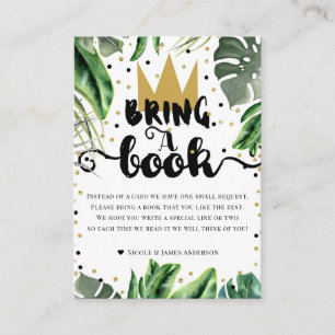 Carte D'accompagnement Apportez un livre Wild One 1st Birthday Book Reque