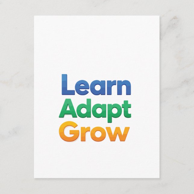 Carte D'accompagnement Apprendre Adapter Grandir (Devant)