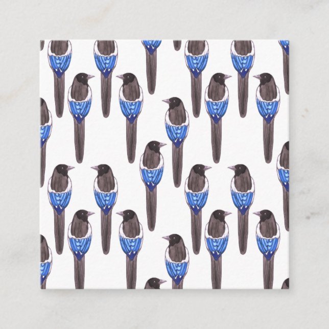 Carte D'accompagnement Aquarelle à tourte noire ou à tourpie américaine (Devant)