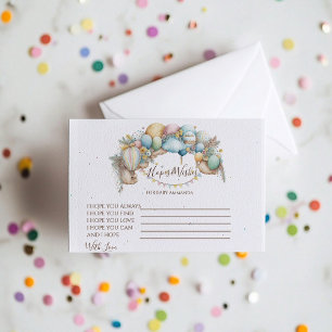 Carte D'accompagnement Aquarelle arc-en-ciel Air Baby shower