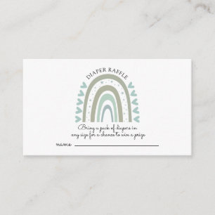 Carte D'accompagnement Aquarelle Arc-en-ciel bleu Baby shower Déchets Raf