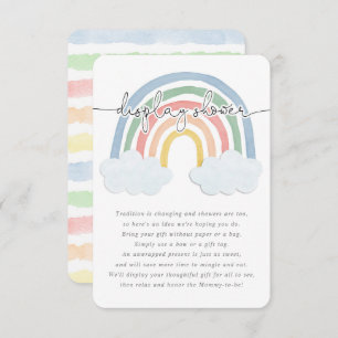 Carte D'accompagnement Aquarelle arc-en-ciel pastel douche