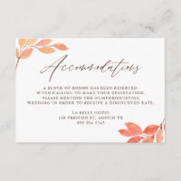 Aquarelle Autumn Foliage Mariage Hébergements