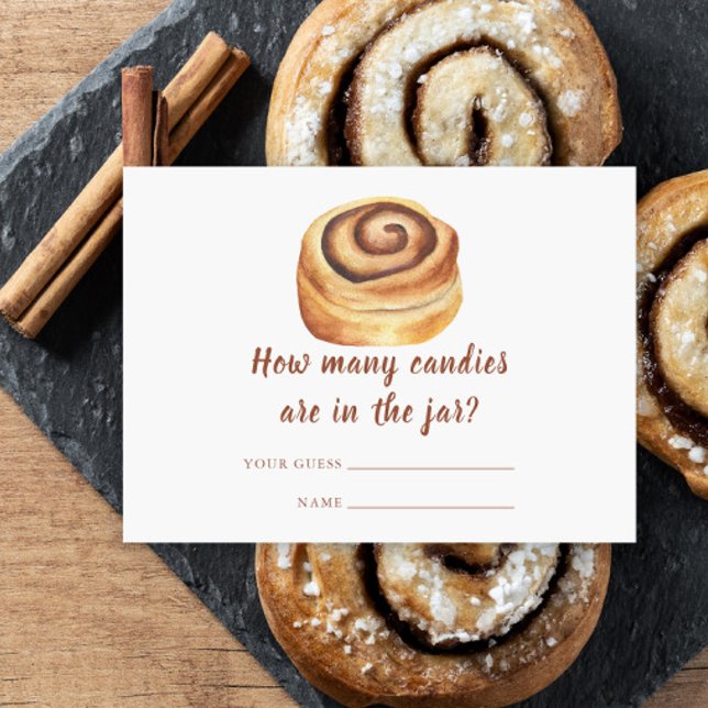 Carte D'accompagnement Aquarelle Baby shower à pain Combien de canettes (Créateur téléchargé)