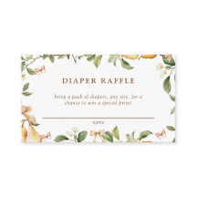 Aquarelle Baby shower à poires florales