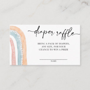 Carte D'accompagnement Aquarelle Baby shower arc-en-ciel Raffin