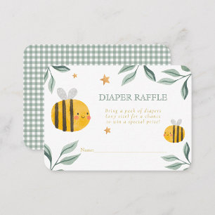 Carte D'accompagnement Aquarelle Bee Honey Baby shower sucré