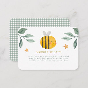 Carte D'accompagnement Aquarelle Bee Honey Livres sucrés pour bébé
