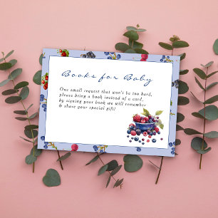 Carte D'accompagnement Aquarelle Berry Sweet Blueberries Baby shower