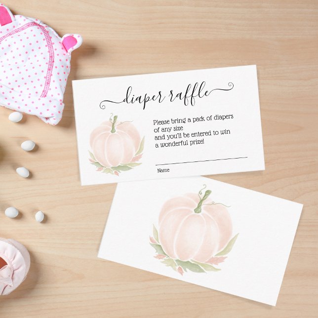 Carte D'accompagnement Aquarelle blanche Citrouille de l'automne (Créateur téléchargé)