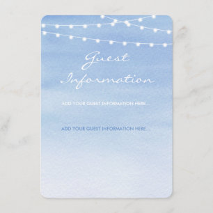 Carte D'accompagnement Aquarelle bleu glauque
