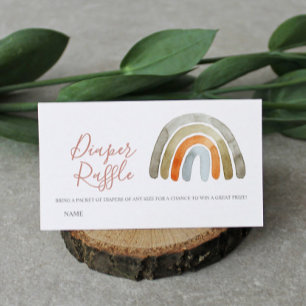 Carte D'accompagnement Aquarelle Boho Arc-en-ciel Baby shower Déchets Raf