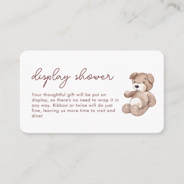 Carte D'accompagnement Aquarelle Boho Baby Display Douche (Devant)