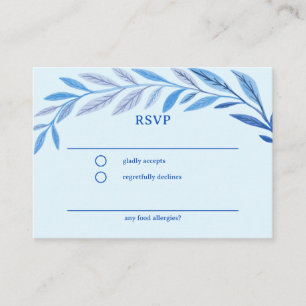 Carte D'accompagnement Aquarelle botanique CUSTOM Bar Bat mitzvah RSVP