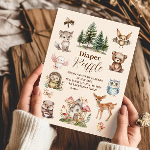 Carte D'accompagnement Aquarelle Boy Woodland Diapper Raffe